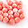 Acrylic Beads Marble Look 8mm Coral, 50 pieces