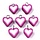 Polymer Charm Heart Purple 12x10x5mm, 4 pieces