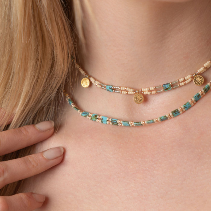 2 Necklaces with Miyuki Seedbeads and Tila Inspi435