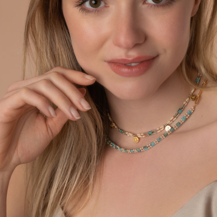 2 Necklaces with Miyuki Seedbeads and Tila Inspi435