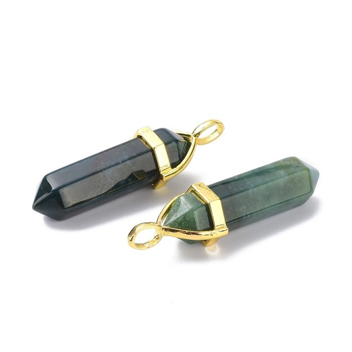 Natural Bullet Edelsteen Bedel 38~40x10~12mm Indiase Agaat