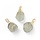 Natural Gemstone Charm 19~21x12~14x11~15mm Prehnite Golden