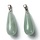 Natural Gemstone Drop Charm 26~29x10mm Green Aventurine