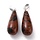 Natural Gemstone Drop Charm 26~29x10mm Mahogany Obsidian