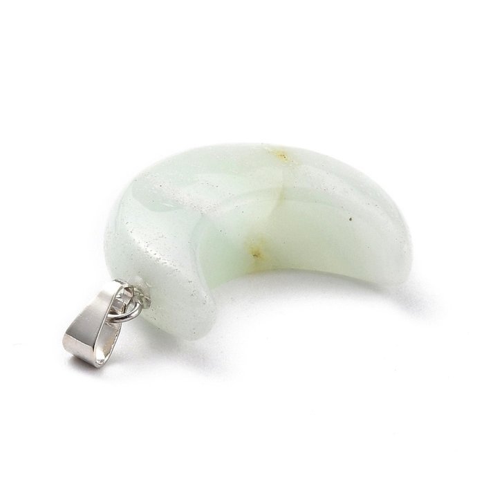 Natural Gemstone Moon Charm 29x18~21x7~10mm Amazonite