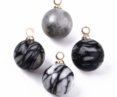 Natural Edelsteen Bedel 14x10.5mm Netstone