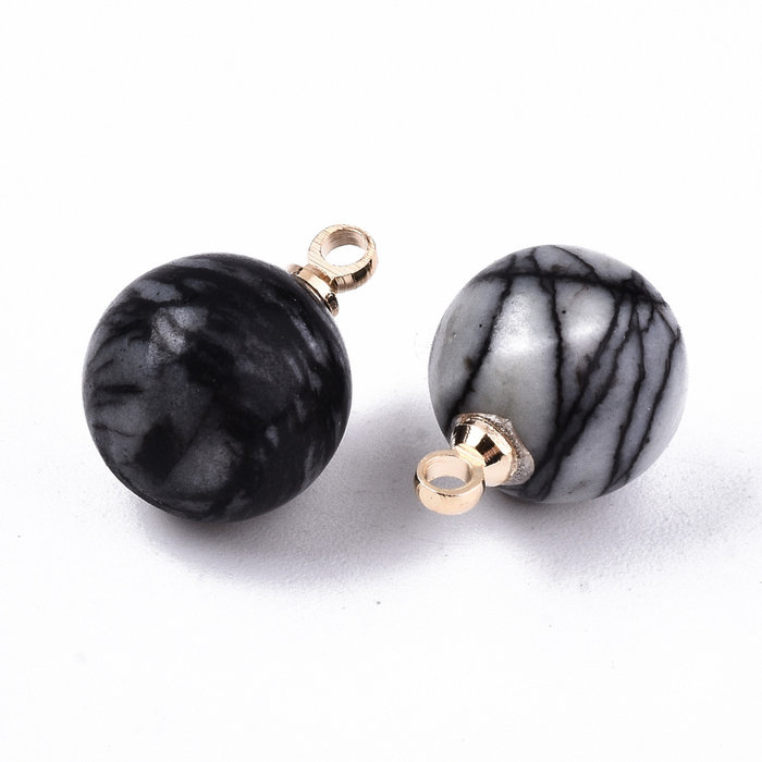 Natural Gemstone Charm 14x10.5mm Netstone