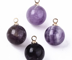 Natural Gemstone Charm 14x10.5mm Amethyst