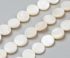 Natural Freshwater Shell Bead 10x3~6mm, 35 pieces