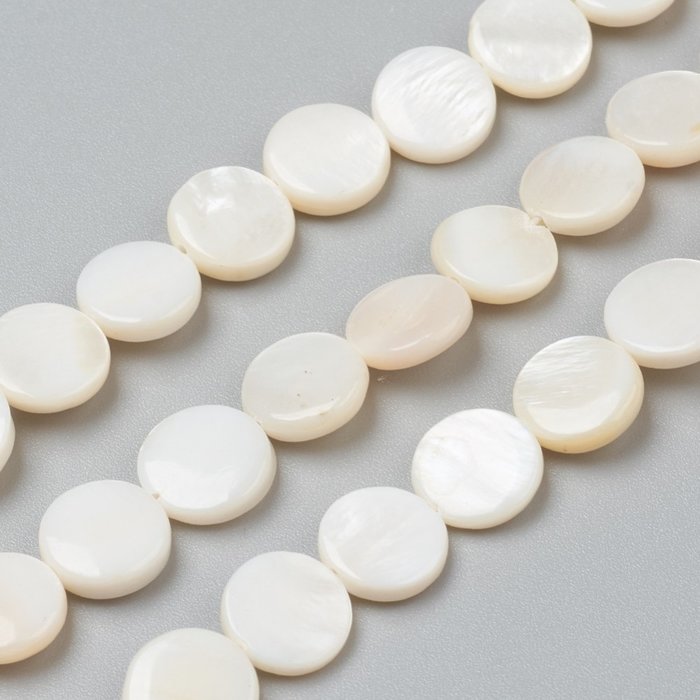 Natural Freshwater Shell Bead 10x3~6mm, 35 pieces