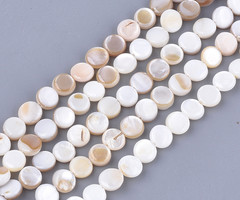 Natural Freshwater Shell Bead 6x2~3mm, 61 pieces