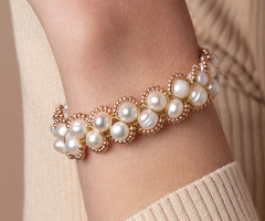 Freshwater Pearls with Copper Wire Set