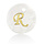 Initial Shell Charm Mother of Pearl White 15x2mm with Golden letter R