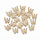 Initial Charm with Cubic Zirconia 8.5x9.5mm Letter W