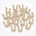 Initial Charm with Cubic Zirconia 9.5x9mm Letter U