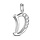 Initial Charm 925 Sterling Zilver with Cubic Zirconia 10x7mm Letter D