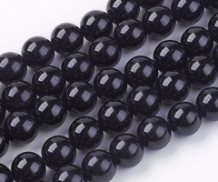 Natural Zwarte Toermalijn Edelsteen Kralen 6mm, streng 61 stuks