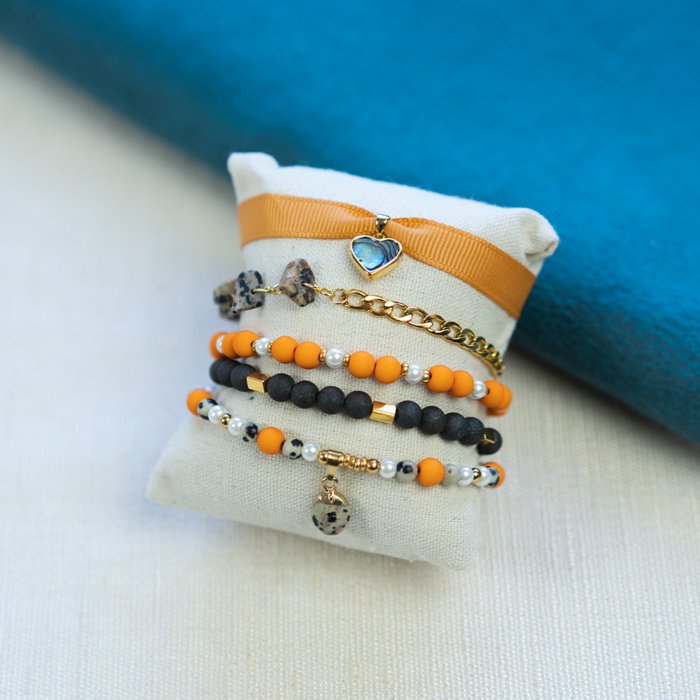 Natural Abalone Shell Charm Heart 12x12x3mm