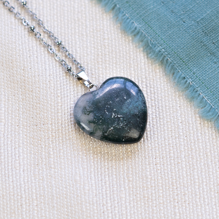 Stainless Steel Cable Chain 2mm with Bead and Clasp, 45cm Silver