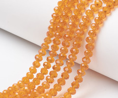 Faceted Beads Orange 4x3mm, 120 pieces