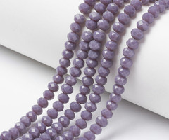 Facet Glaskralen Vintage Paars Shine 6x5mm, 85 stuks