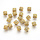 Tibetan Spacer Beads Square Flower 6mm Antique Golden Nickel Free, 20 pieces