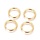 Stainless Steel Oorbellen 18K Gold Plated 14x2mm, 4 stuks