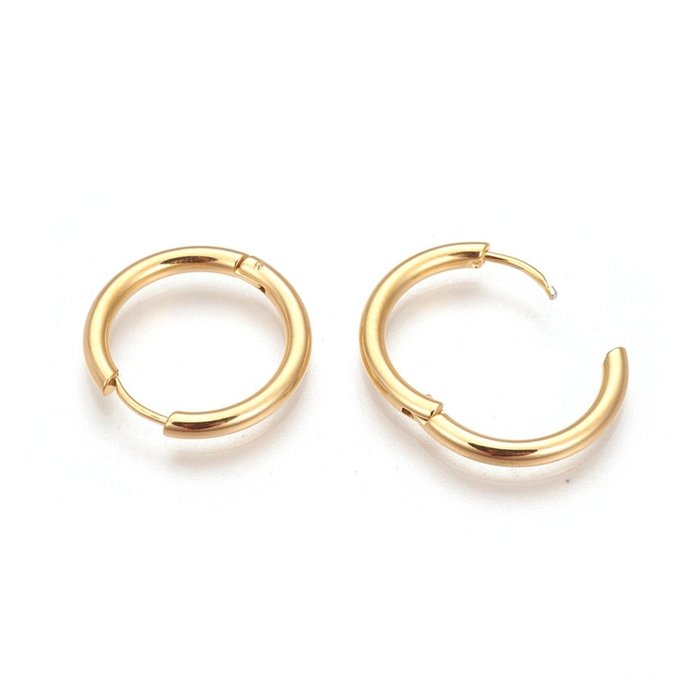 Stainless Steel Earrings 14x2mm, 2 pieces