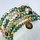 Bracelet set with Green Faceted beads  Inspi468