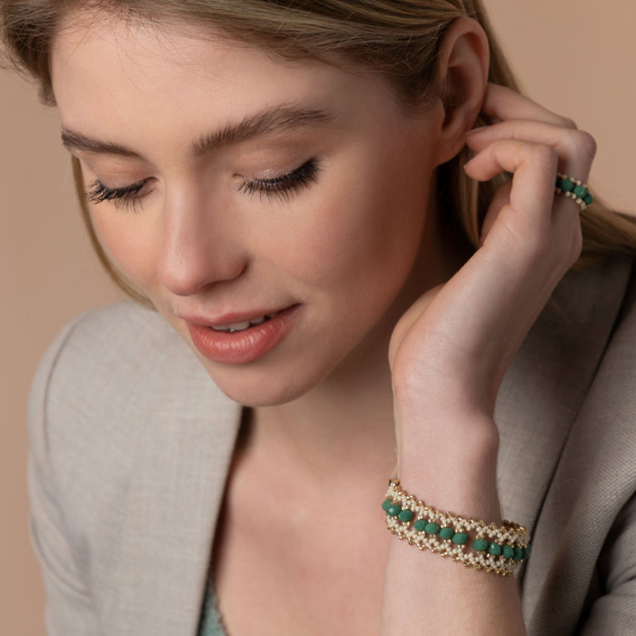 Armband met Facet en Miyuki Kralen Inspi437