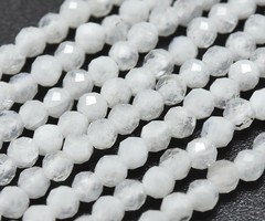 Natural Moonstone Faceted Mini Gemstone Beads 2mm, strand 170 pieces
