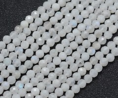 Natural Moonstone Faceted Mini Gemstone Beads 3mm, strand 105 pieces