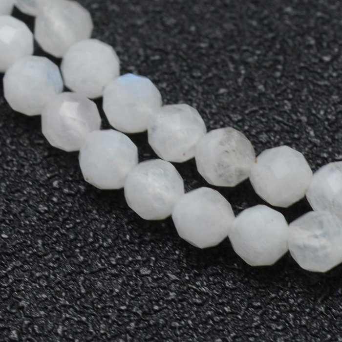 Natural Moonstone Faceted Mini Gemstone Beads 3~4mm, strand 105 pieces