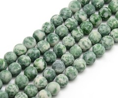 Natural Green Spot Jaspis Gemstone Beads 4mm, strand 86 pieces