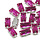 Glass Connector Rectangle 10.5x5.5x4mm Fuchsia Pink