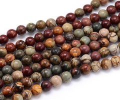 Natural Picasso Jaspis Edelsteen Kralen 8mm, streng 40 stuks