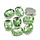 Glass Connector Oval 14x10x6.5mm Light Green