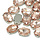 Glass Connector Oval 14x10x6.5mm Salmon Pink