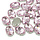 Glass Connector Oval 14x10x6.5mm Light Pink