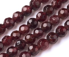 Natural Granaat Facet Geslepen Edelsteen  Kralen 4mm, streng 83 stuks