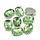 Glass Connector Oval 10x8x5mm Light Green