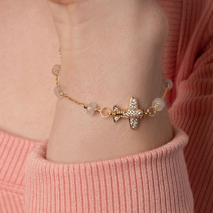 Stainless Steel Edelsteen Ketting Rozenkwarts 5~6mm, 1 meter