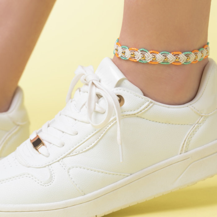 Miyuki Ankle Bracelet with Macrame Knot Technique Inspi463