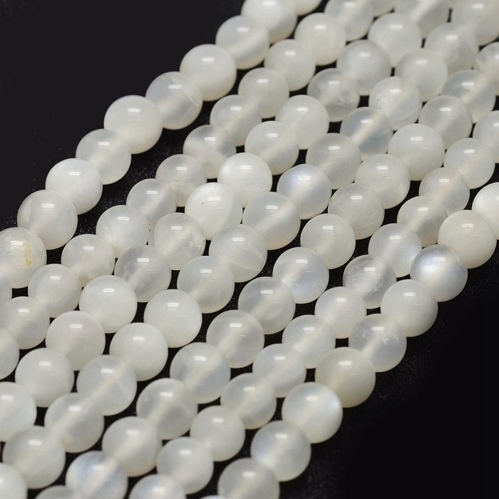 Natural Moonstone Gemstone Beads 6mm, strand 60 pieces