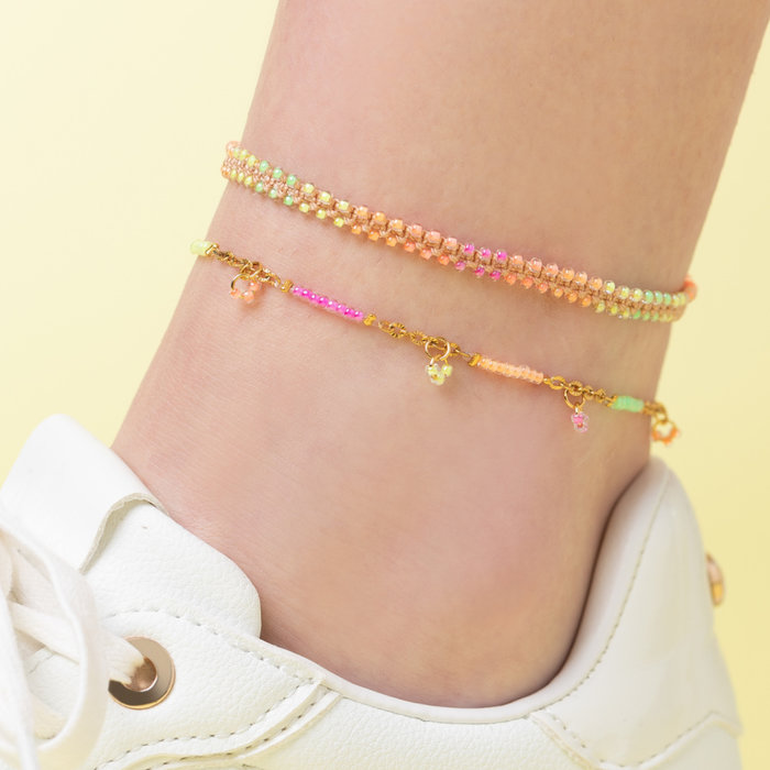 Miyuki Neon Enkelbandjes met Knoop Techniek Inspi459