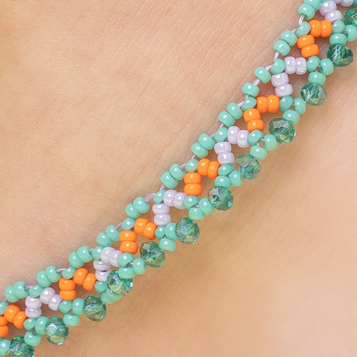 Facet Glaskralen Turquoise Groen Shine 3x2mm, 80 stuks