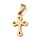 Stainless Steel Charm Cross Golden 19x12mm