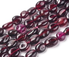 Natural Garnet Nugget Gemstone Beads 5.5~10.5x5.5~7x2.5~6.5mm, strand 45 pieces