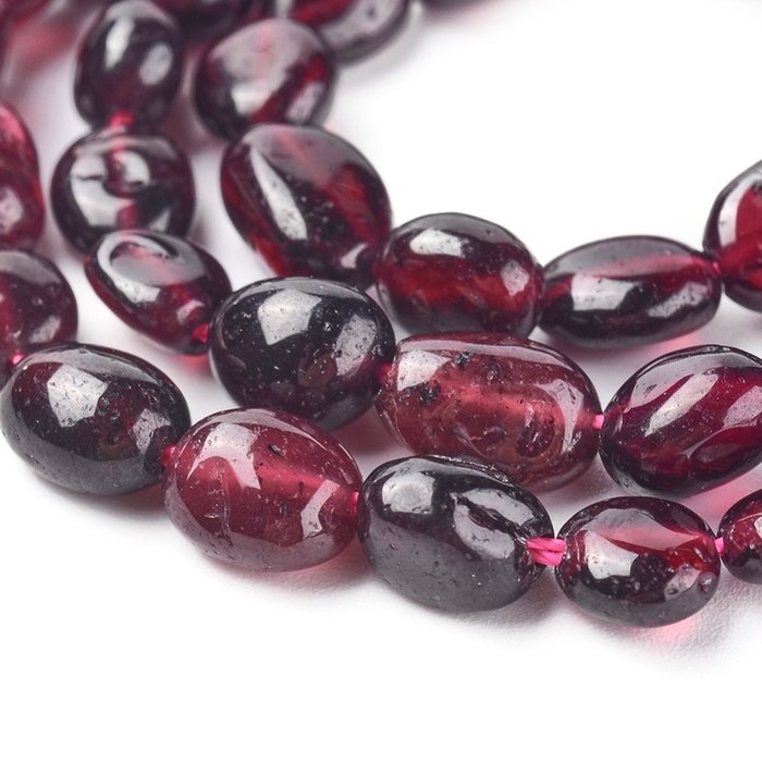 Natural Garnet Nugget Gemstone Beads 5.5~10.5x5.5~7x2.5~6.5mm, strand 45 pieces