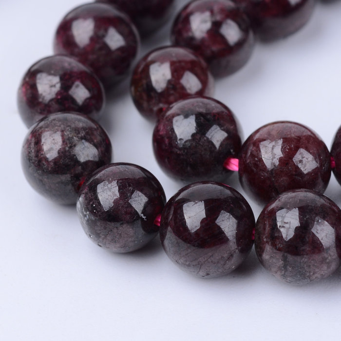 Natural Garnet Gemstone Beads 6mm, strand 65 pieces